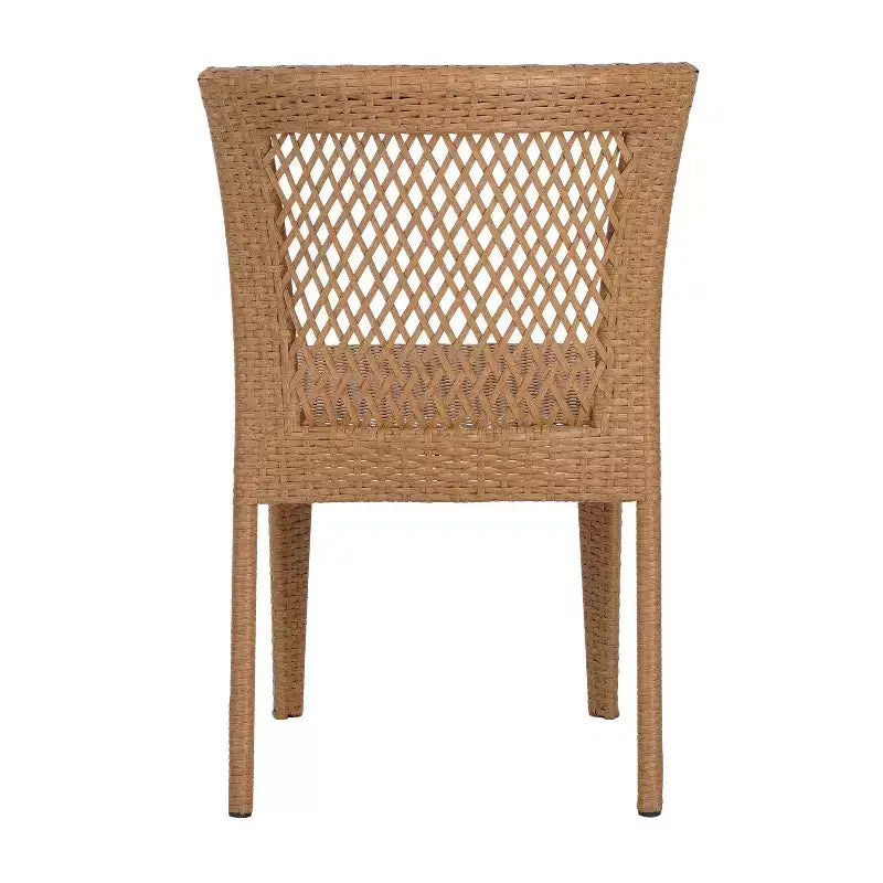 MAYEERTY Lot de 2 chaises d'appoint empilables Design KD Marron clair Peu encombrant pour cuisine et salle à manger