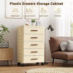 Acekool Meuble à Tiroirs en Plastique avec Roues, Boîte de Rangement à Roulettes, Organiseur Multi-Niveaux pour Chambre, Bureau, Maison4 Niveaux