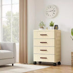 Acekool Meuble à Tiroirs en Plastique avec Roues, Boîte de Rangement à Roulettes, Organiseur Multi-Niveaux pour Chambre, Bureau, Maison4 Niveaux