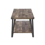 Table basse Probe Hues Modern Storage avec cadre métallique et étagère polyvalente