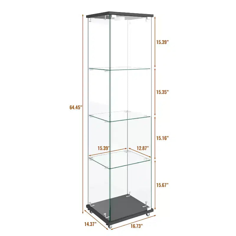 Vitrine en verre trempé Noyes GDFStudio
