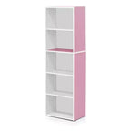 Furinno Étagère de rangement réversible 5 cubes pour livres, ouverte, horizontale ou verticale