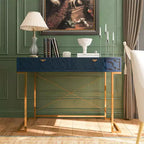 CLIHOME Table console/Bureau de 42 po moderne/contemporain avec 2 tiroirs