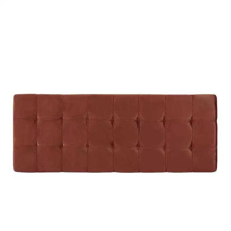 TUYOHW 50 Banc Ottoman en Boucle Texturée, Design Rectangulaire avec Couvercle Charnière pour Sièges Rangement Caché pour Salon