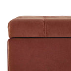 TUYOHW 50 Banc Ottoman en Boucle Texturée, Design Rectangulaire avec Couvercle Charnière pour Sièges Rangement Caché pour Salon