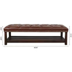 Banc de lit rembourré TUYOHW, banc de lit d'entrée pour chaussures, 60 avec garniture cloutée, banc en cuir rembourré, étagère à chaussures de salon, repose-pieds