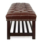 Banc de lit rembourré TUYOHW, banc de lit d'entrée pour chaussures, 60 avec garniture cloutée, banc en cuir rembourré, étagère à chaussures de salon, repose-pieds