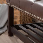 Banc de lit rembourré TUYOHW, banc de lit d'entrée pour chaussures, 60 avec garniture cloutée, banc en cuir rembourré, étagère à chaussures de salon, repose-pieds