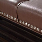 Banc de lit rembourré TUYOHW, banc de lit d'entrée pour chaussures, 60 avec garniture cloutée, banc en cuir rembourré, étagère à chaussures de salon, repose-pieds