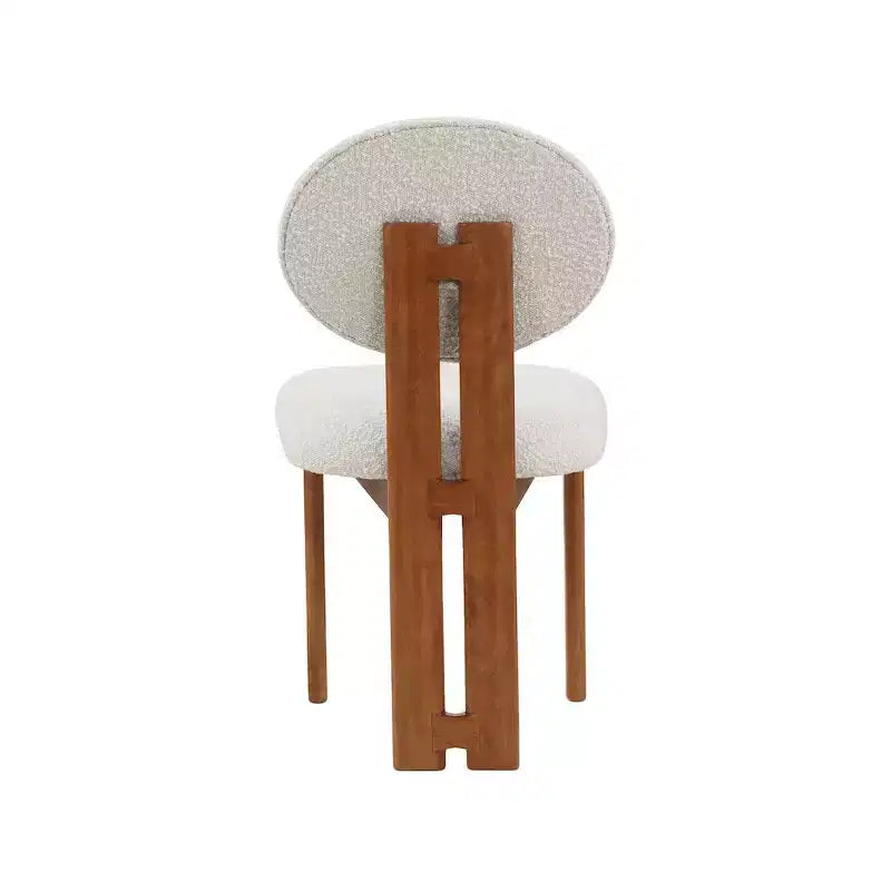 Meridian Furniture, Chaises de salle à manger en tissu bouclé Napa, Lot de 2