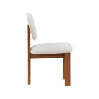 Meridian Furniture, Chaises de salle à manger en tissu bouclé Napa, Lot de 2