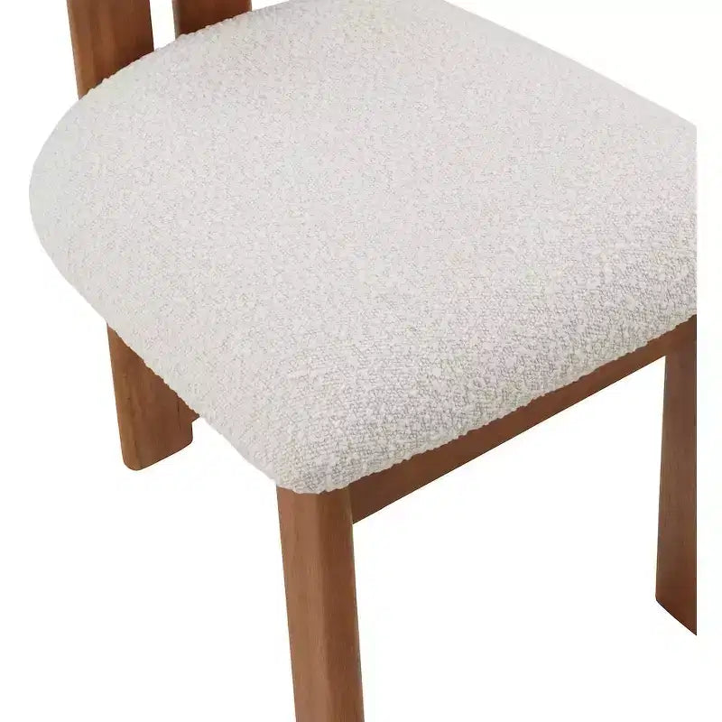 Meridian Furniture, Chaises de salle à manger en tissu bouclé Napa, Lot de 2