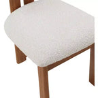 Meridian Furniture, Chaises de salle à manger en tissu bouclé Napa, Lot de 2