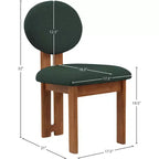 Meridian Furniture, Chaises de salle à manger en tissu bouclé Napa, Lot de 2