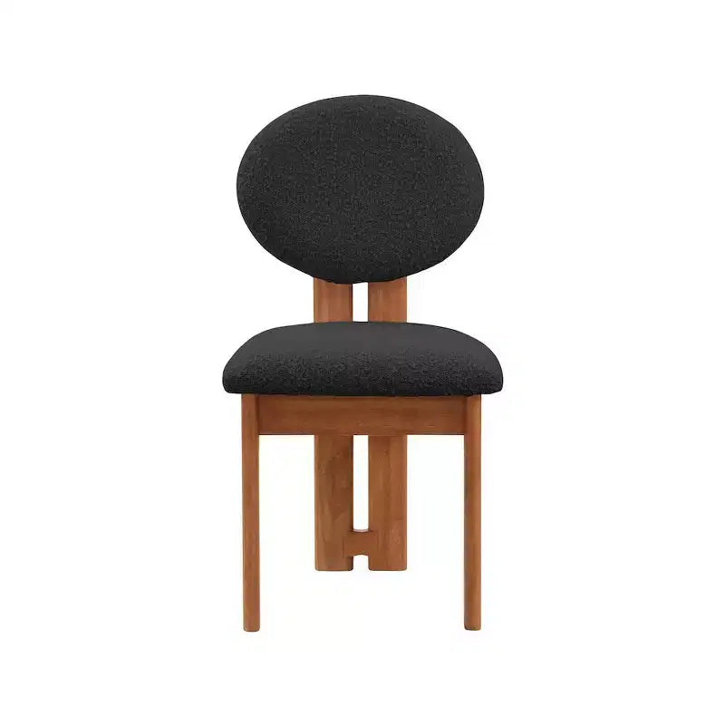 Meridian Furniture, Chaises de salle à manger en tissu bouclé Napa, Lot de 2