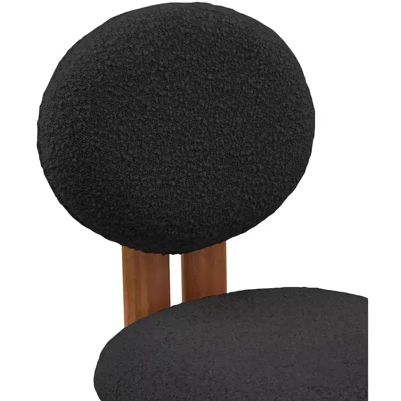 Meridian Furniture, Chaises de salle à manger en tissu bouclé Napa, Lot de 2