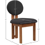 Meridian Furniture, Chaises de salle à manger en tissu bouclé Napa, Lot de 2