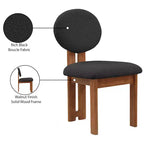 Meridian Furniture, Chaises de salle à manger en tissu bouclé Napa, Lot de 2