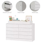 Commode à langer avec 8 tiroirs en bois, commode classique pour chambre de bébé, étagères à langer, station de changement de couches multifonctionnelle, commode pour chambre à coucher