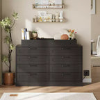 Commode à langer avec 8 tiroirs en bois, commode classique pour chambre de bébé, étagères à langer, station de changement de couches multifonctionnelle, commode pour chambre à coucher