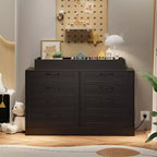 Commode à langer avec 8 tiroirs en bois, commode classique pour chambre de bébé, étagères à langer, station de changement de couches multifonctionnelle, commode pour chambre à coucher