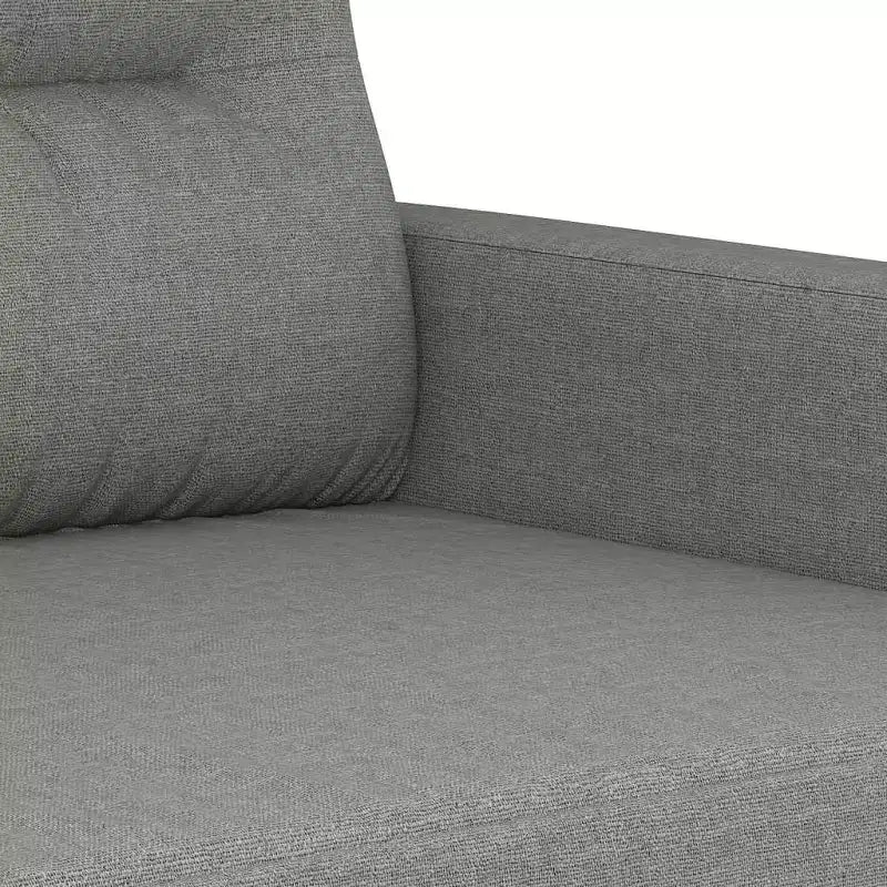 vidaXL Fauteuil moderne en tissu gris foncé - Assise confortable avec accoudoirs rembourrés, coussin de dossier et cadre en métal durable