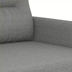 vidaXL Fauteuil moderne en tissu gris foncé - Assise confortable avec accoudoirs rembourrés, coussin de dossier et cadre en métal durable