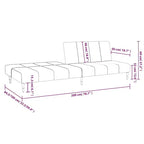 vidaXL Canapé convertible 2 places – Causeuse en velours vert foncé, lit double multifonctionnel pour salon/studio