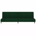vidaXL Canapé convertible 2 places – Causeuse en velours vert foncé, lit double multifonctionnel pour salon/studio