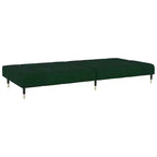 vidaXL Canapé convertible 2 places – Causeuse en velours vert foncé, lit double multifonctionnel pour salon/studio