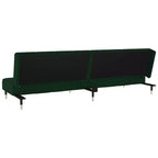 vidaXL Canapé convertible 2 places – Causeuse en velours vert foncé, lit double multifonctionnel pour salon/studio