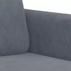 vidaXL Ensemble de Canapés 2 Pièces en Velours Gris Foncé, Assise Confortable de Style Moderne avec Cadre Robuste, Parfait pour le Salon ou le Bureau