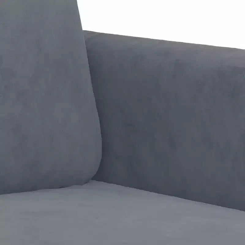 vidaXL Ensemble de Canapés 2 Pièces en Velours Gris Foncé, Assise Confortable de Style Moderne avec Cadre Robuste, Parfait pour le Salon ou le Bureau