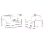 vidaXL Ensemble de Canapés 2 Pièces en Velours Gris Foncé, Assise Confortable de Style Moderne avec Cadre Robuste, Parfait pour le Salon ou le Bureau