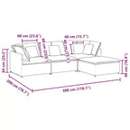 vidaXL Canapé modulable Velours gris foncé (100 % polyester), mousse, métal, bois