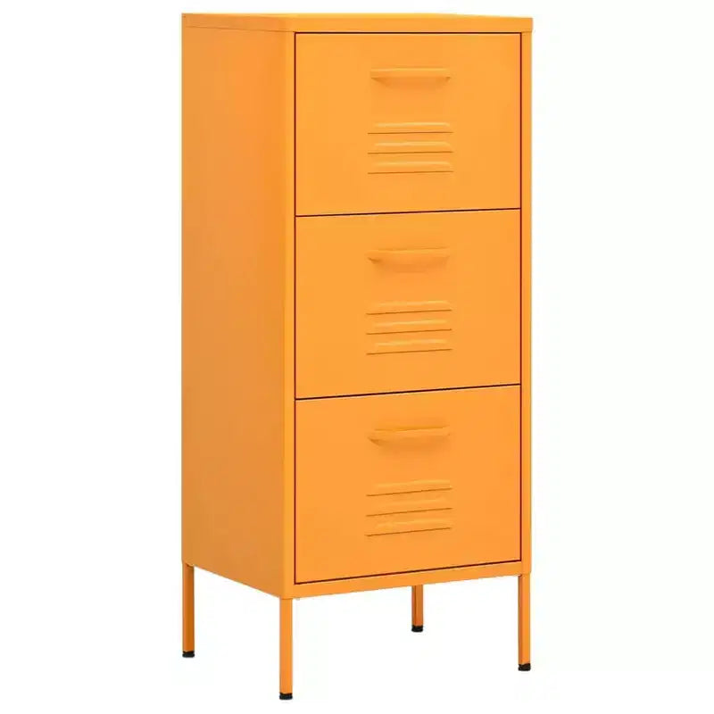 vidaXL Storage Cabinet Mustard Yellow 16.7x13.8x40 Steel