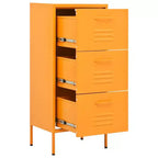 vidaXL Armoire de rangement Jaune moutarde 42,5 x 35 x 101,5 cm Acier