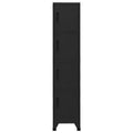 vidaXL Locker Cabinet Black | 15x17.7x70.9 | Steel | 4 Lockable Doors | Air Vents | Name Tag Holders | Perfect for Office, School, and Home