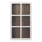 Storied Home Armoire murale en bois blanc antique avec 3 étagères