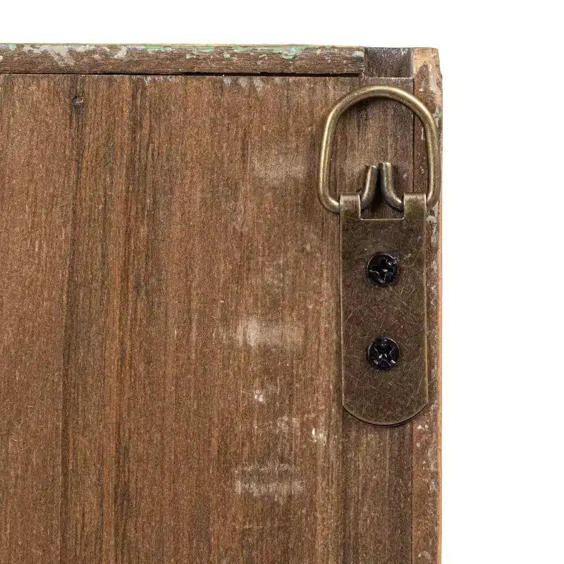 Storied Home Armoire murale en bois blanc antique avec 3 étagères