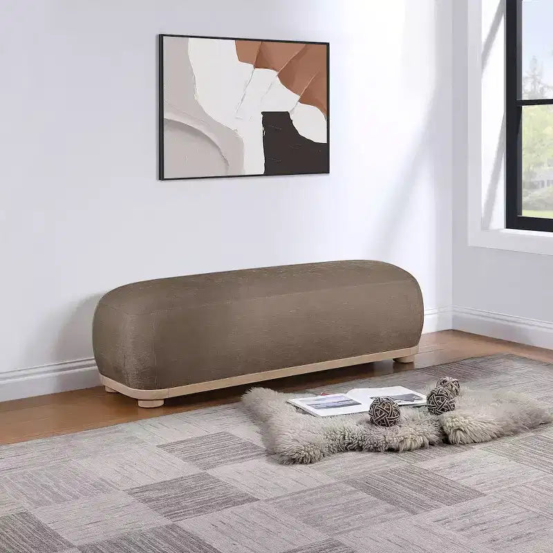 Meridian Furniture, Banc Calum en tissu chenille