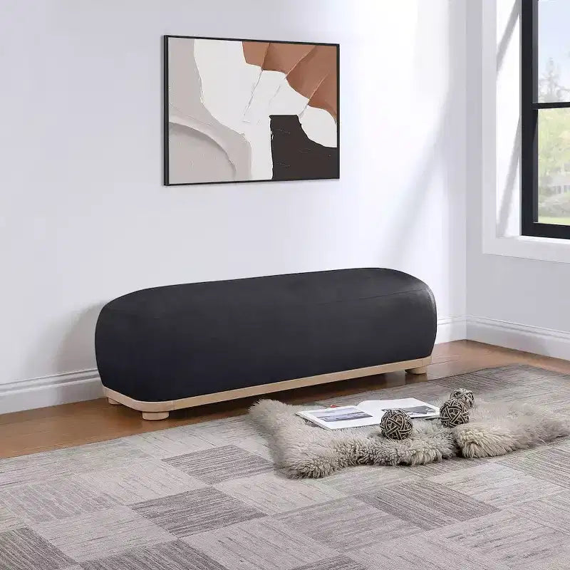 Meridian Furniture, Banc Calum en tissu chenille