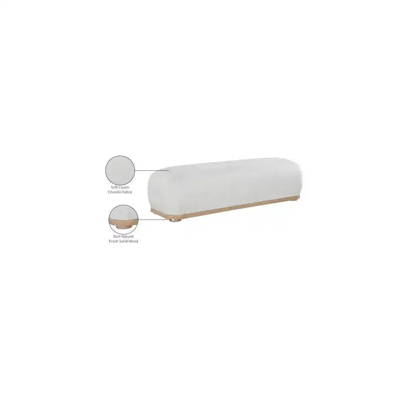 Meridian Furniture, Banc Calum en tissu chenille