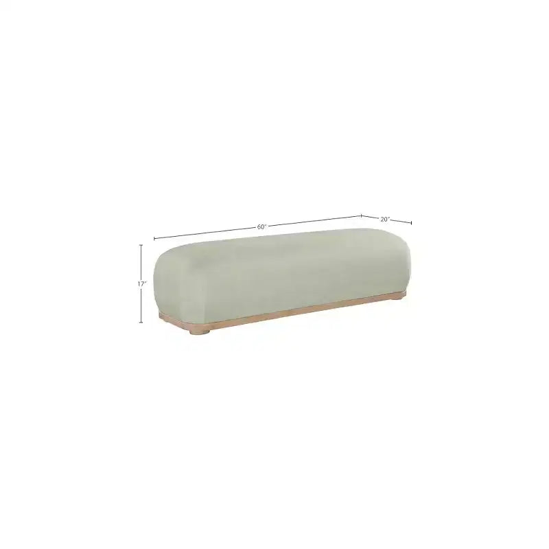 Meridian Furniture, Banc Calum en tissu chenille