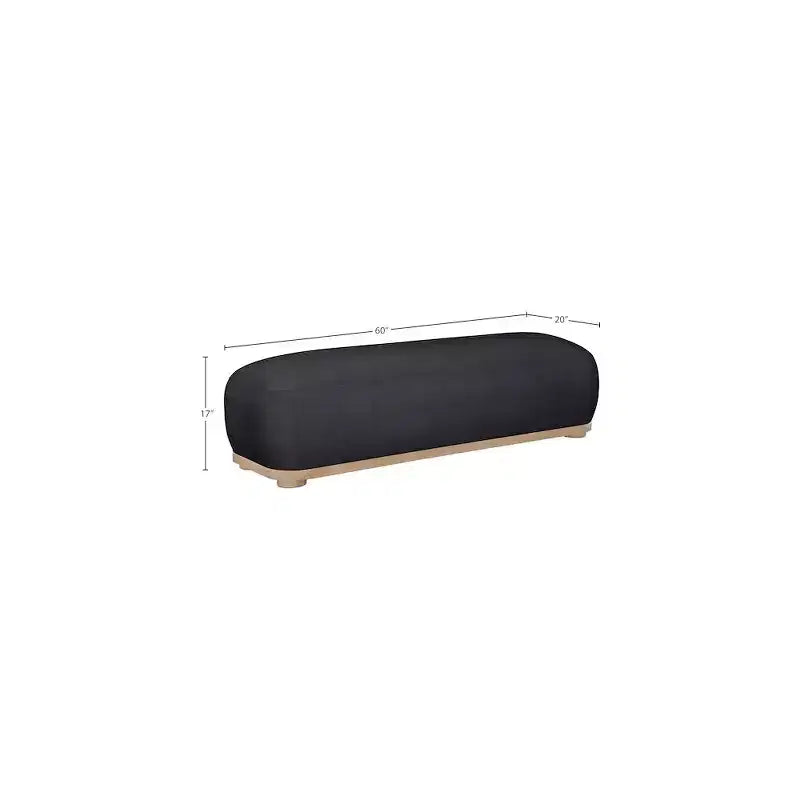 Meridian Furniture, Banc Calum en tissu chenille