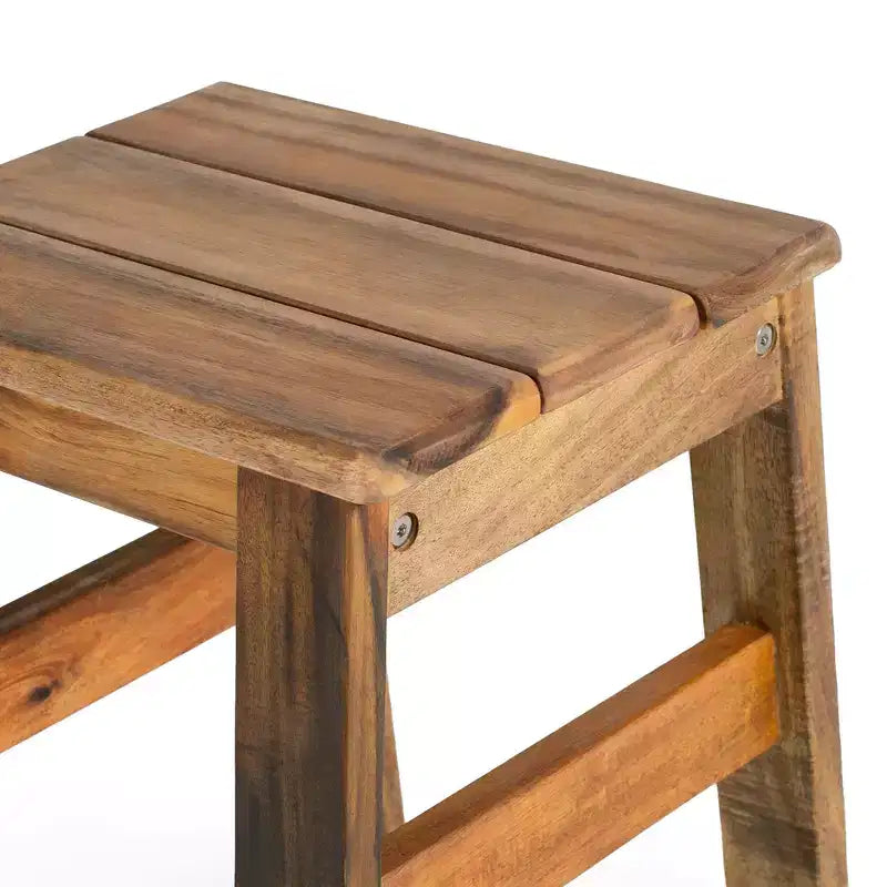 Tabourets d'extérieur Guidecraft Acadia - Lot de 2 tabourets en bois pour enfants de 2 ans et plus, hauteur 35,5 cm, supporte jusqu'à 56 kg | Assise flexible pour les activités extérieures des enfants