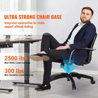 Base de remplacement pour chaise de bureau VEVOR, 28 pouces, charge statique de 2500 livres, base universelle robuste pour chaise de bureau d'ordinateur avec 5 roulettes, noir