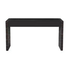 MAYEERTY Console incurvée avec rangement 2 tiroirs Consoles rustiques pour entrée Couloir Noir