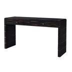 MAYEERTY Console incurvée avec rangement 2 tiroirs Consoles rustiques pour entrée Couloir Noir