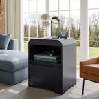 SOLACE FURNITURE Lot de 2 tables de chevet, tables de nuit avec tiroir de rangement et compartiment ouvert pour chambre à coucher, canapé, bureau